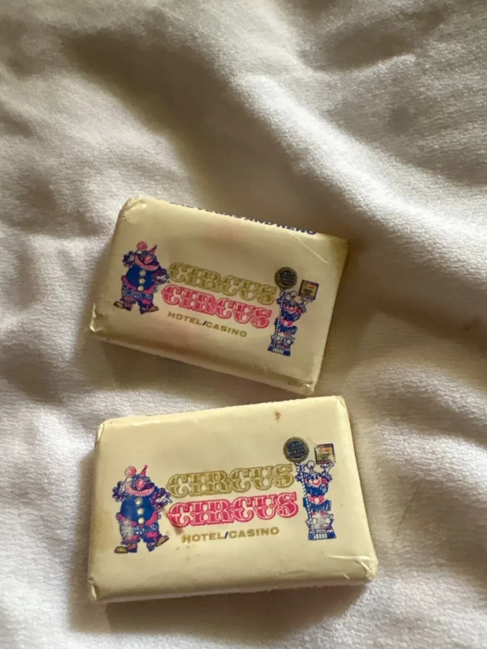 Circus Circus Hotel Casino Vintage Soap Bars Lot of 2 Wrapped Travel Size